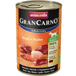 Влажный корм для собак animonda GranCarno Original Говядина и Курица 400 г, без зерна, для взрослых