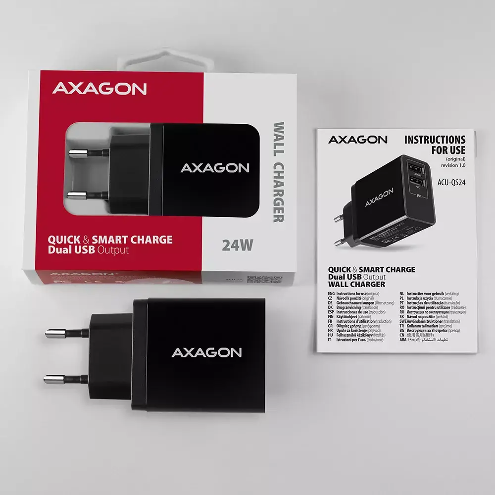 Mobilā ierīce lādētājs Axagon ACU-QS24 Photo 11