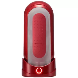 Masturbator TENGA Silicone Red with Warming Stick – sleeve 7×8×18 cm, insertion depth 16 cm, Ø 5 cm