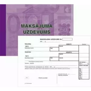 Maksājuma uzdevums A5 3-slāņu 25 kompl.