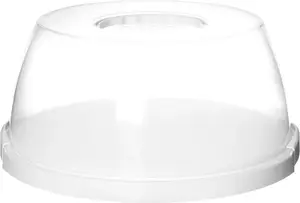 plast team cake dome (round) transparent/white PPC/PPH/PPR 320×320×149 mm