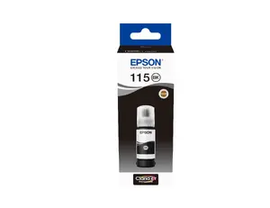 Черный оригинал чернильный флакон Epson 115 EcoTank C13T07C14A для EcoTank L8160 и L8180