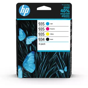 HP 934 Черный/935 Голубой/Магента/Желтый 4-упаковка Оригинальные Чернила Стандартный Выход