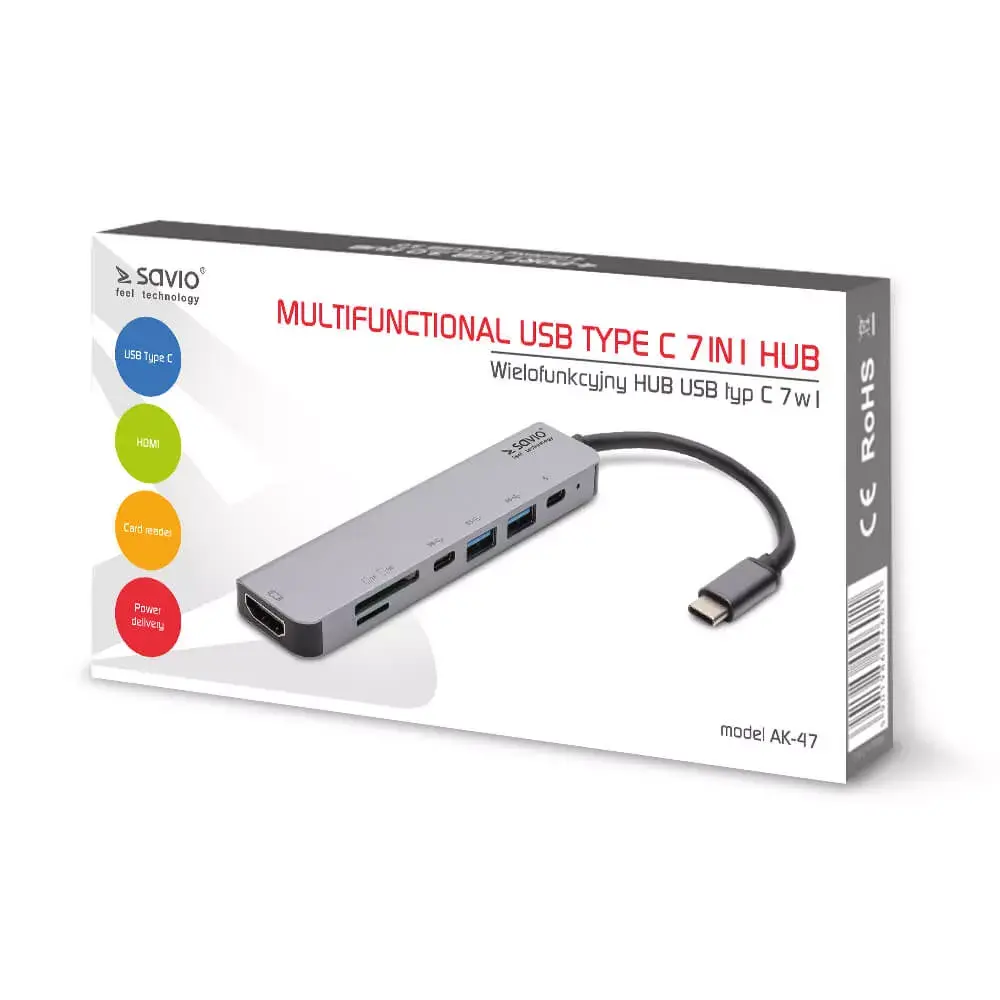 SAVIO AK-47 dokstacija USB 3.2 Gen 1 Type-C Photo 5