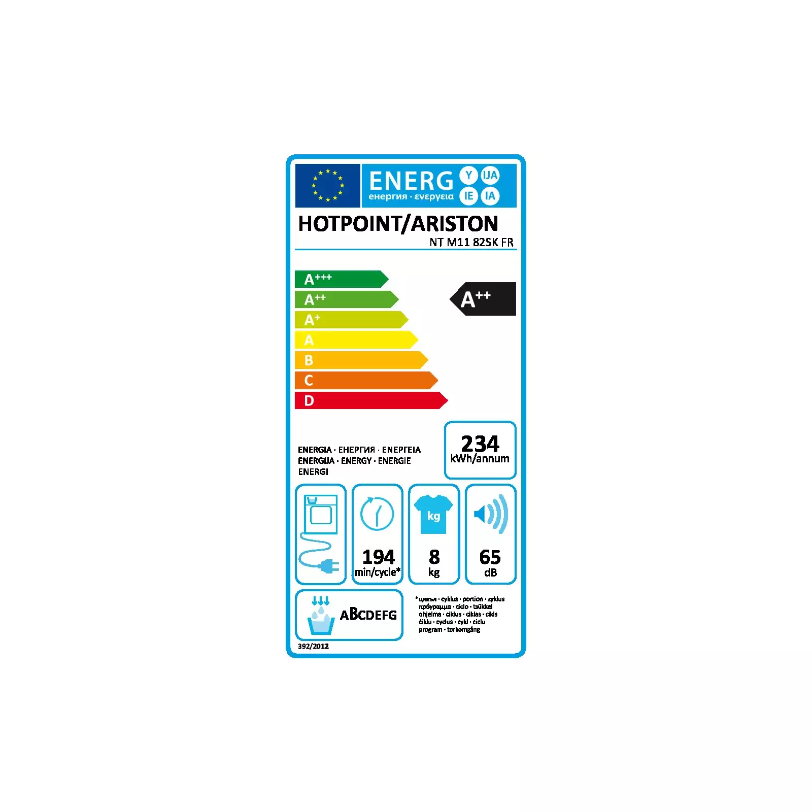 Hotpoint NT M11 82SK FR tumble dryer 869991542930 Photo 15