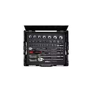 Socket wrench and bit set Wiha 44685 — 60 pieces, includes 1/4" and 1/2" ratchets