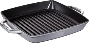 Grill Pan Staub 40511-684-0 Square 28 cm, Induction-compatible, Graphite Grey