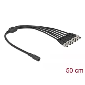 Cable splitter DeLOCK 86591 5.5 x 2.1 mm 1 x female to 6 x male screwable