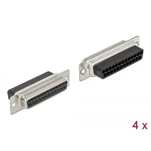 Vadu savienotājs D-Sub 25 pin DeLOCK 66721 Melns Sudrabs