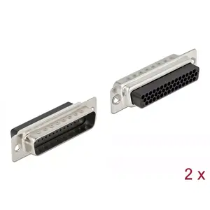 Разъем DeLOCK 66714 D-Sub HD 44 Pin Черный Серебристый