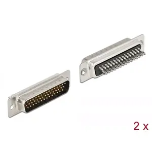 Соединитель DeLOCK 66707 D-Sub HD 44 пина черный серебристый