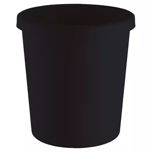 Waste container Round Plastic Black Helit H6405895