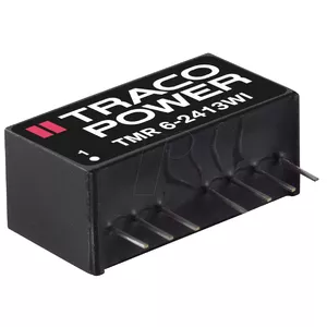 DC/DC converter TracoPower TMR 6-2415WI, 6 W, 24 V input, 15 V output, 250 mA, SIL-8