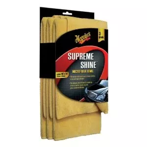 Meguiar's X2020 Supreme Shine Microfiber Towel for Car Exterior, 3-Pack