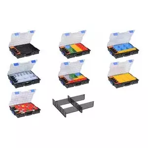 Storage case allit EuroPlus Pro K44/18 with 18 compartments, dimensions 440×76×355 mm