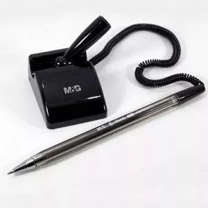 Ручка шариковая с подставкой E-TAKE SIMPLE 0.7 мм чёрная M&G