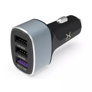 Автомобильное зарядное KRUX 3x USB QC 3.0 — 3-портовое USB зарядное с Quick Charge 3.0