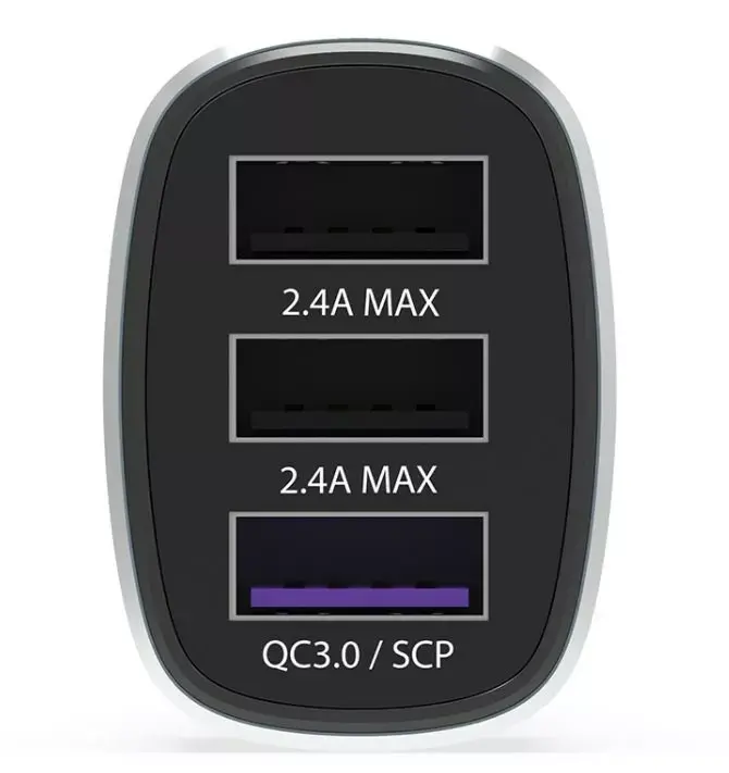 Автомобильное зарядное KRUX 3x USB QC 3.0 Photo 3