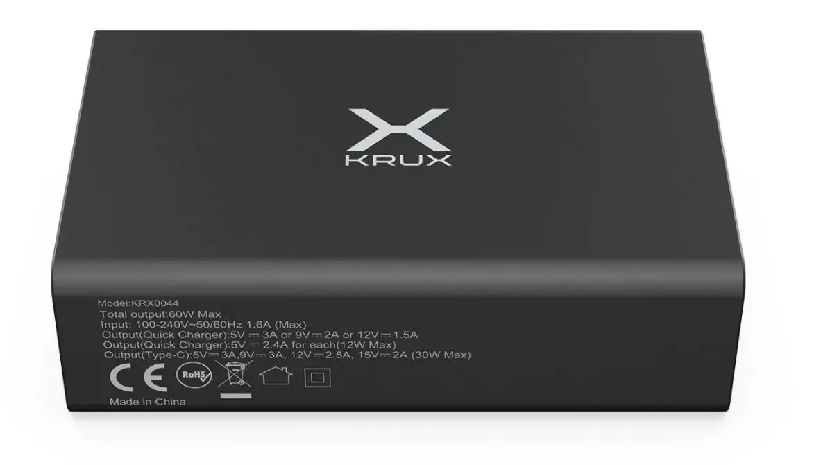 KRUX 4x USB Wall Charger with USB‑C, QC 3.0, 60W Photo 6