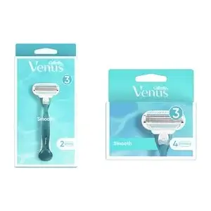 Сменные лезвия Gillette Venus, набор 4 шт — 3 лезвца в кассете, долговечная конструкция