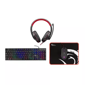 White Shark GC-4104 COMANCHE 3 tastatūra Pele iekļauta USB Melns