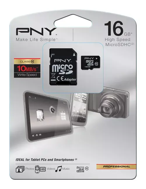 Карта памяти PNY MicroSD 16 ГБ Class 10 Photo 2