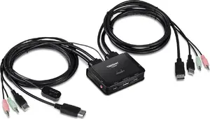 KVM slēdzis Trendnet TK-220DPI Melns