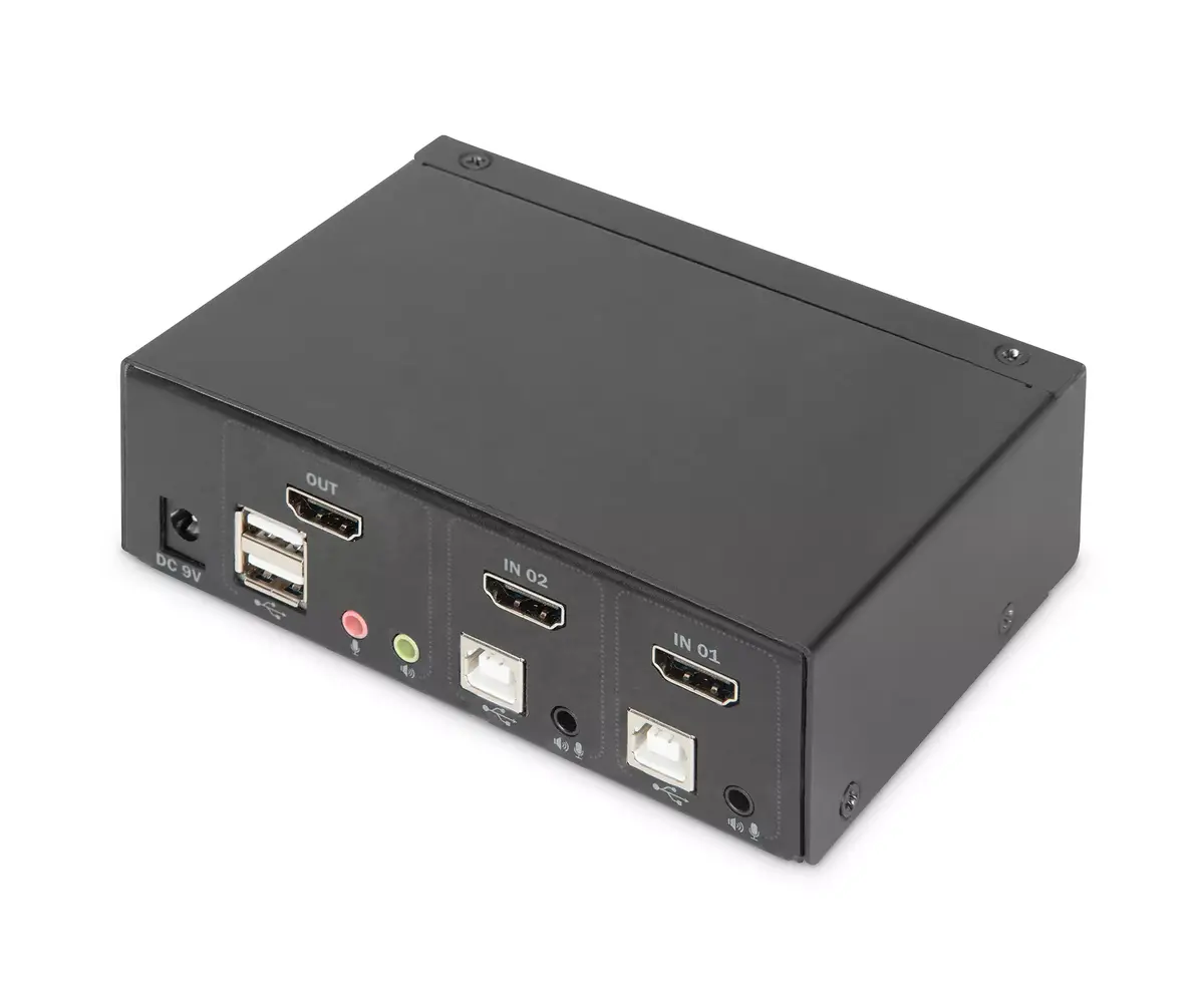 KVM slēdzis Digitus 2 porti Viena displeja 4K HDMI Photo 2