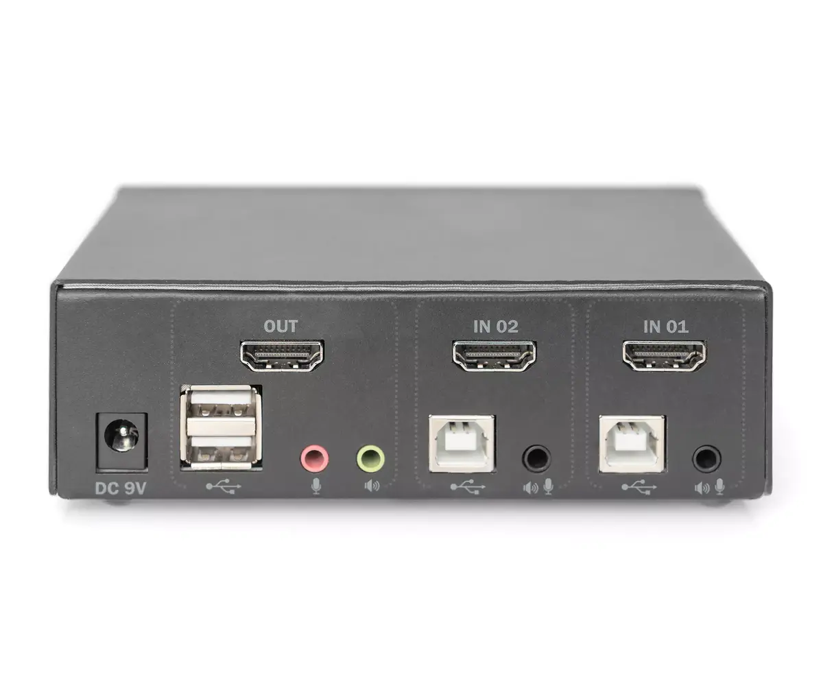 KVM slēdzis Digitus 2 porti Viena displeja 4K HDMI Photo 3