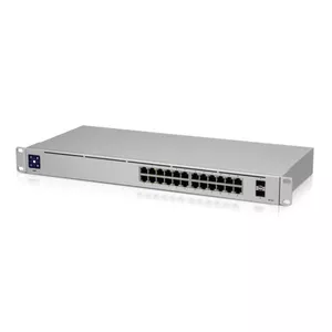 Managed switch UBIQUITI UniFi 24 — 24× Gigabit RJ‑45, 2× SFP, L2, rackmount, 100–240V AC
