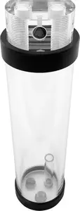 Reservoir Singularity Protium 200 mm — acrylic black, for custom water cooling loops
