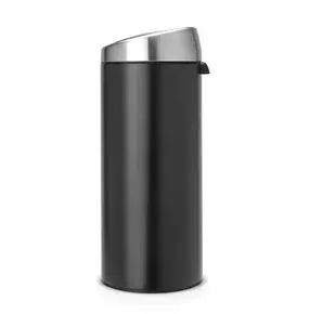 Brabantia Touch Bin 30L Round Waste Bin - Black Photo 2