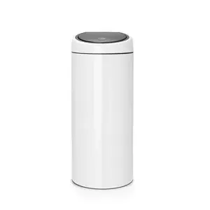 Touch Bin Brabantia 30L Round Plastic Stainless Steel White