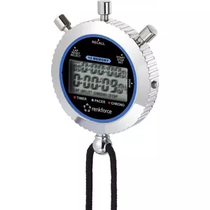 Digital stopwatch Renkforce RF-SW-200 Silver — handheld timing device, digital display, lap and split functions