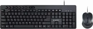 Wired full-size keyboard Gembird KBS-UM-04 USB QWERTY US English with mouse, black, 1.5 m cable