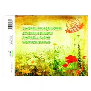 Akvareļu albums A4,  10 lapas,  210 g/m2,  SMLT