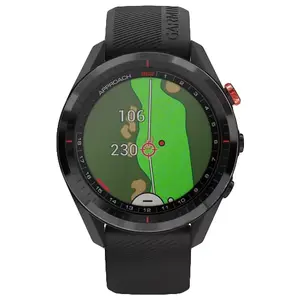 Умные часы GARMIN S62 — корпус 47 мм из керамики, 1.3" (3.3 см) сенсорный дисплей 260×260, GPS, силиконовый чёрный ремешок