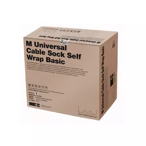 Kabeļa apvalks Multibrackets M Universal Cable Sock Self Wrap Basic 19 mm melns 50 m, poliesters, -50–150°C