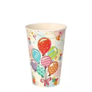 Disposable cardboard cup Papstar 88493 200 ml Ø7 cm H97 mm, pack of 10
