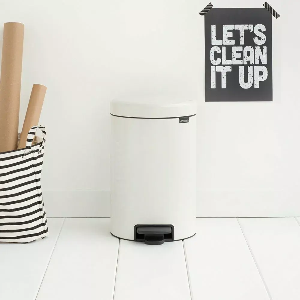 Atkritumu tvertne Brabantia NewIcon Apaļa Balta Photo 5