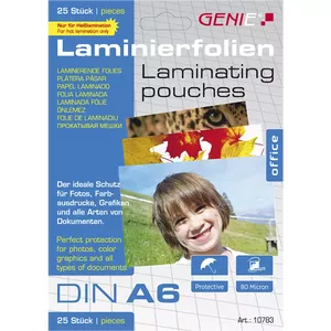 Genie 10783 laminēšanas kabata 25 pcs