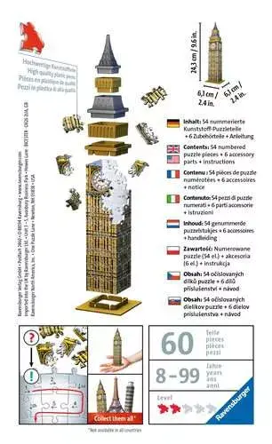 3D пазл Здания Ravensburger Mini Big Ben Photo 2