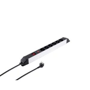 Power Extension S/CONN 09-20165 1.5m 6 AC Outlets Indoor Black White