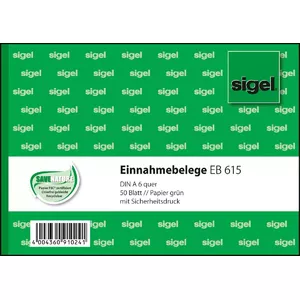 Бланк Sigel EB615 Зеленый A6 50 листов