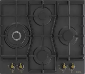 Gorenje GW6D42CLB Built-in Gas Hob 4 Zones Rotary Control