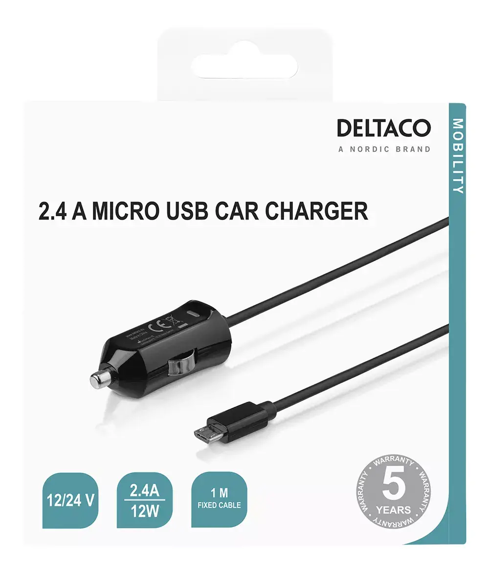 Car Charger Deltaco USB-CAR129 Photo 3