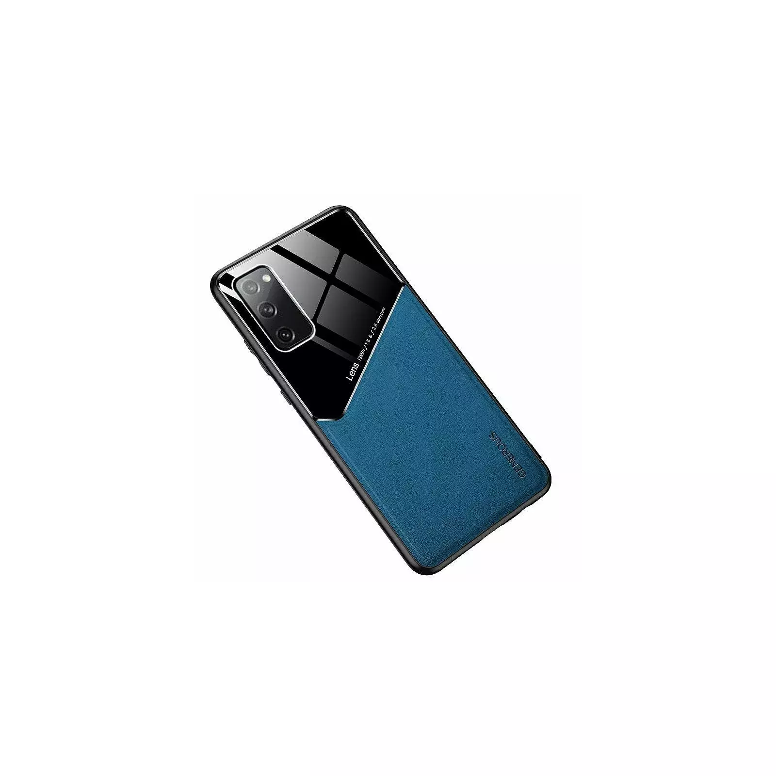 Mocco Lens Leather Back for Apple iPhone 12 Pro Blue - Phone cases