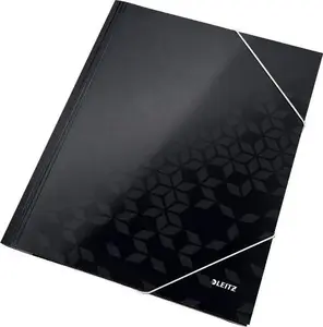 Folder LEITZ Corner Folder WOW A4 Black, polypropylene laminated, for A4 documents
