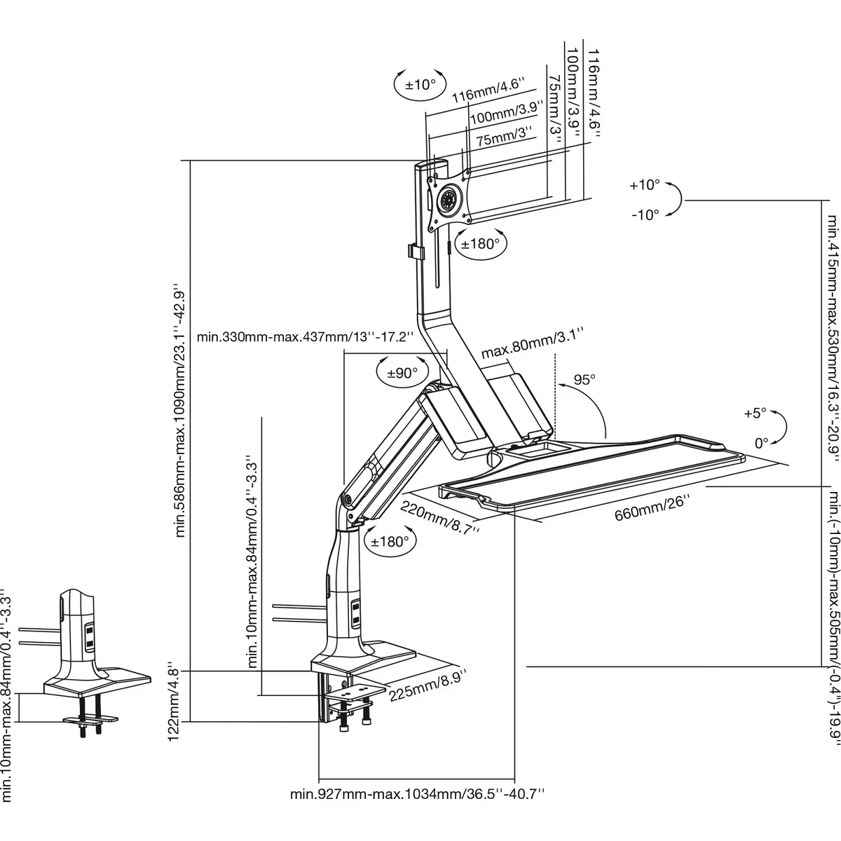 Desk mount InLine 23174A Photo 10