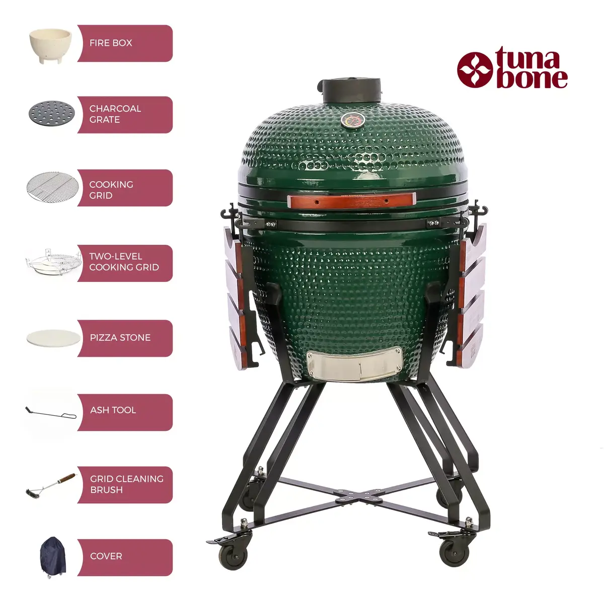 TUNABONE Kamado Classic 23" керамический гриль Photo 14